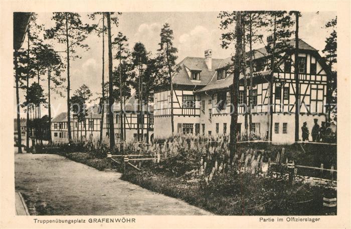 Grafenwoehr Truppenuebungsplatz Partie im Offizierslager