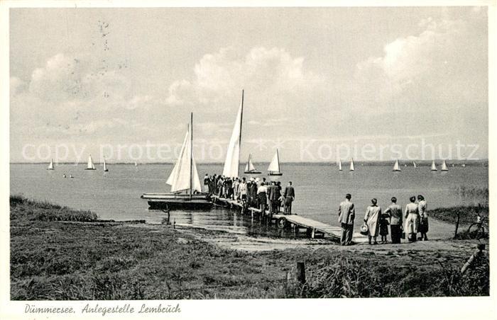 Duemmersee Mecklenburg-Vorpommern Anlegestelle Lembruch
