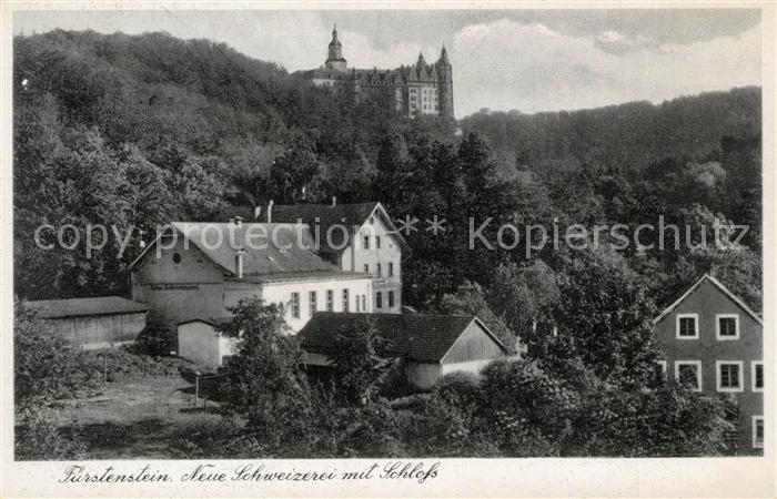 Fuerstenstein Niederbayern Neue Schweizerei mit Schloss