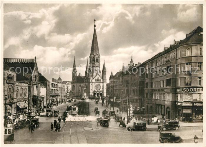 Charlottenburg Hardenbergstr mit Kaiser Wilhelm Gedaechtniskirche