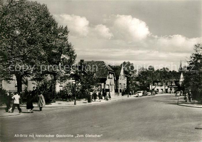 Britz Berlin mit historischer Gaststaette Zum Gletscher