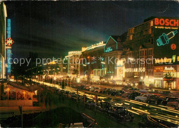 Charlottenburg Kurfuerstendamm Nachtaufnahme