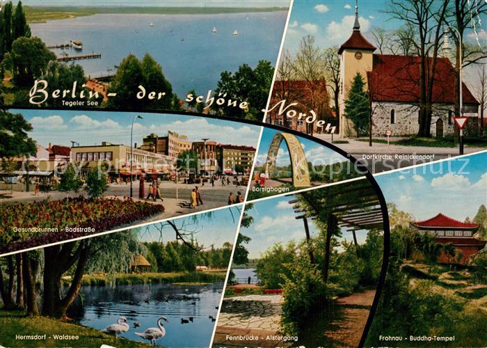 BERLIN  CITY Panorama Tegeler See Ansichten der Stadtteile im Norden