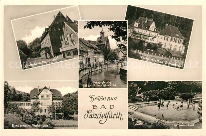 Salzdetfurth Bad Schwimmbad Kinderheim Waldhaus Hildurheim Georgs Kirche