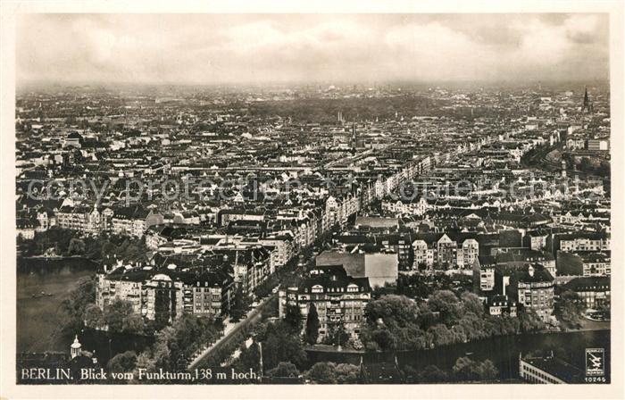 BERLIN  CITY Blick vom Funkturm