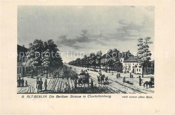 Alt Berlin Berliner Strasse Charlottenburg