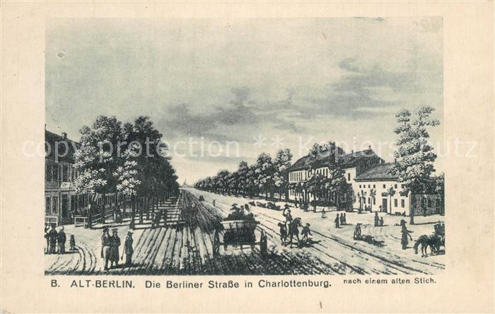 Alt Berlin Berliner Strasse Charlottenburg