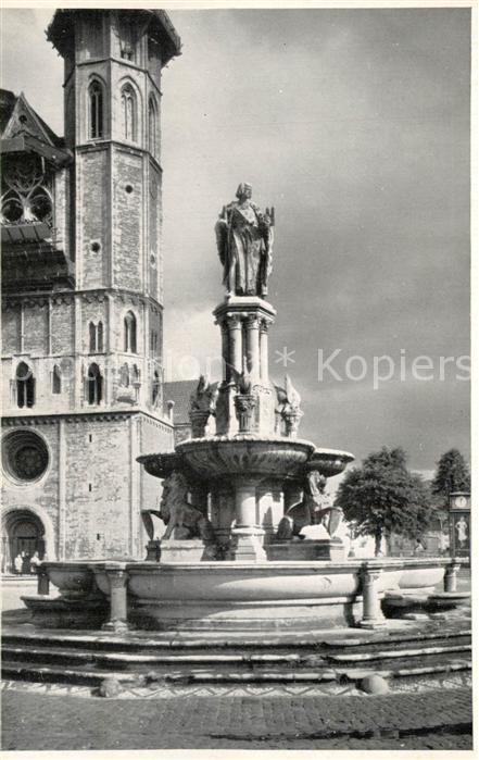 BRAUNSCHWEIG  CITY Brunnen Heinrich der Loewe vor Sankt Katharinen