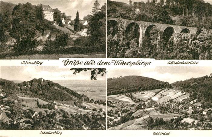 Wesergebirge Arensburg Autobahnbruecke Schaumburg Rosental