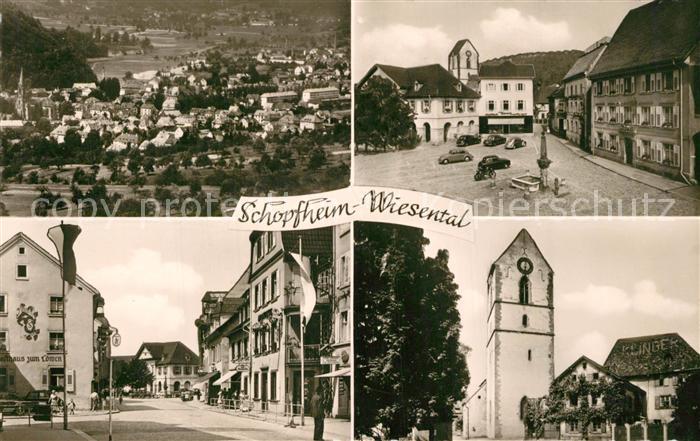 Schopfheim Panorama Marktplatz Stadtansicht