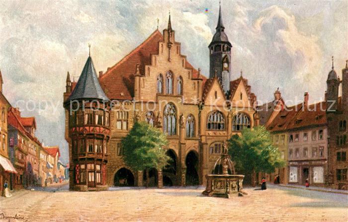 HILDESHEIM  CITY Rathaus Kuenstlerkarte