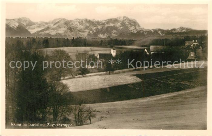 Icking Isartal Panorama Zugspitzgruppe