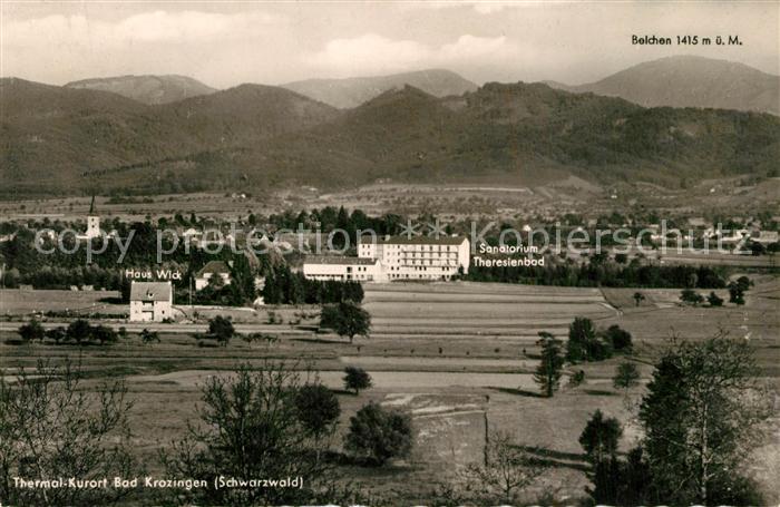 Bad Krozingen Sanatorium Theresienbad Haus Wick Belchen