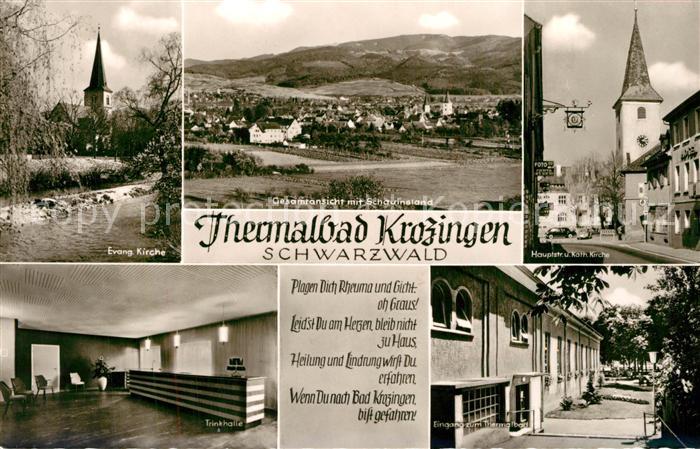 Krozingen Bad Evangelische Kirche Hauptstrasse Katholische Kirche Trinkhalle