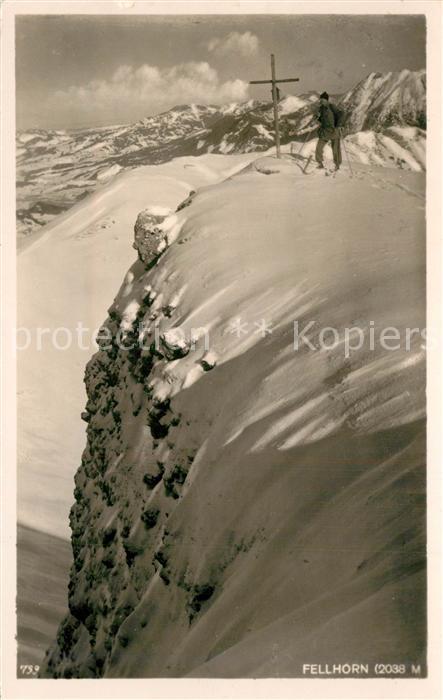 Fellhorn Gipfelkreuz Winterlandschaft