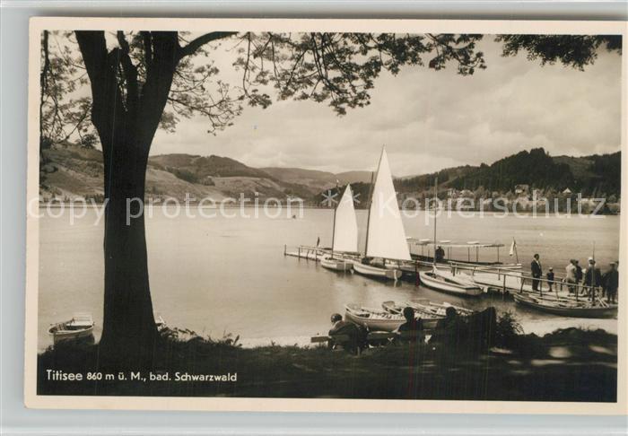 TITISEE Schwarzwald BW Bootsanlegestelle Segelboote