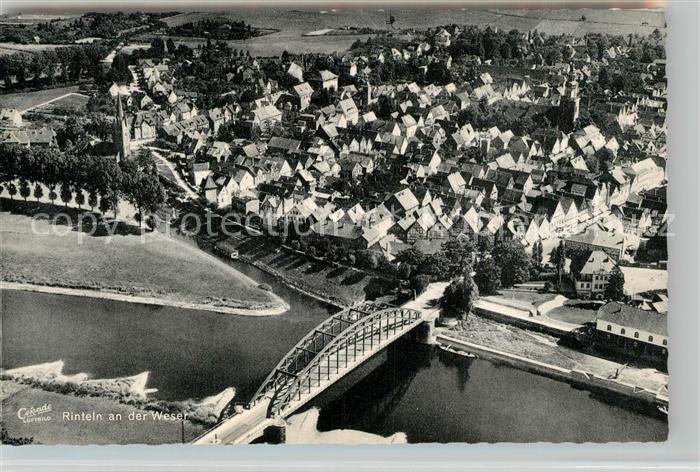Rinteln Weser Niedersachsen Fliegeraufnahme