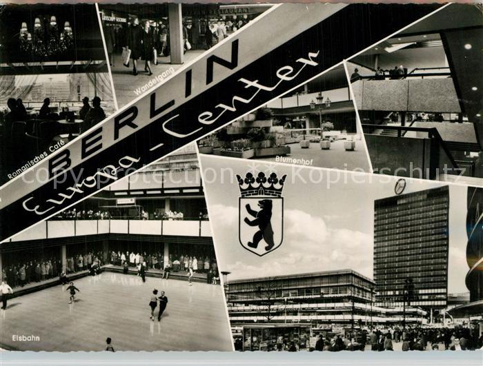 BERLIN  CITY Europacenter Eisbahn Romanisches Cafe Blumenhof