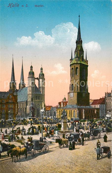 Halle Saale Markt Pferdekutschen