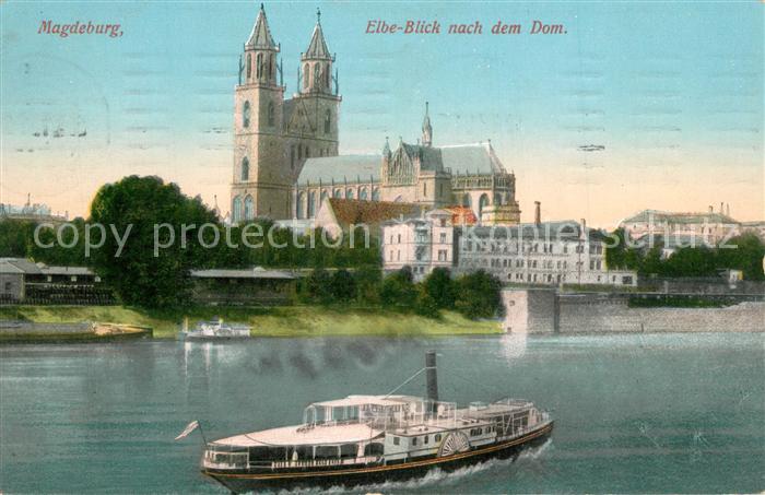 MAGDEBURG  CITY Elbe Blick mit Dom