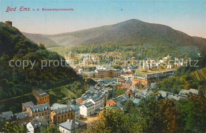 Bad Ems Blick von der Bismarckpromenade