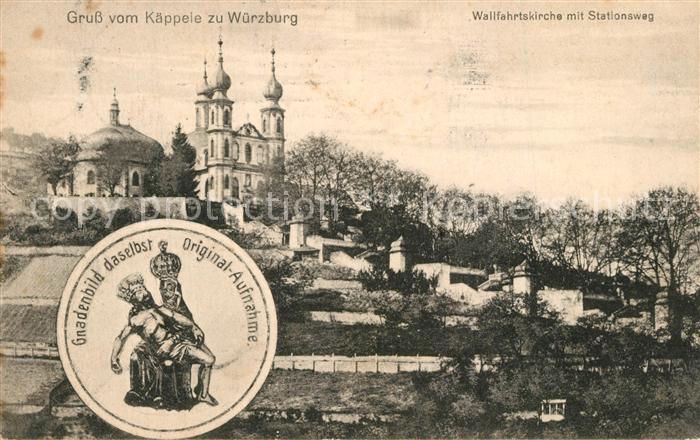 W?rzburg Wallfahrtskirche mit Stationsweg K?ppele