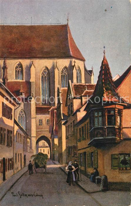 Rothenburg Tauber Rothenburger Erker und St. Jakobskirche K?nstlerkarte