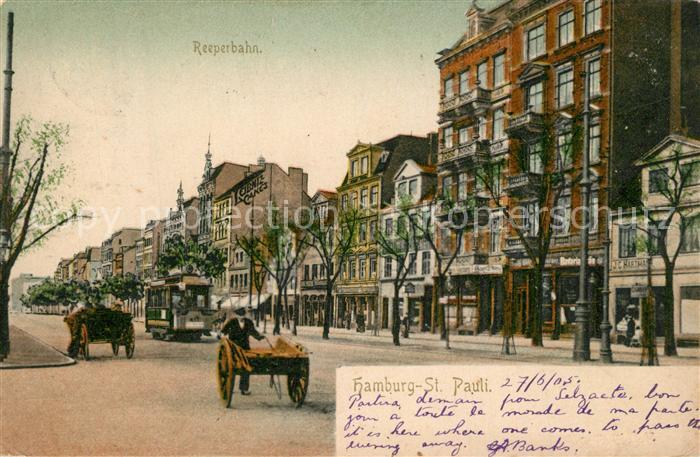 HAMBURG  CITY Reeperbahn Strassenbahn