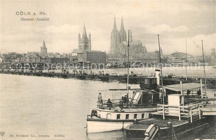 K?ln Rhein Rheinpartie mit Dom