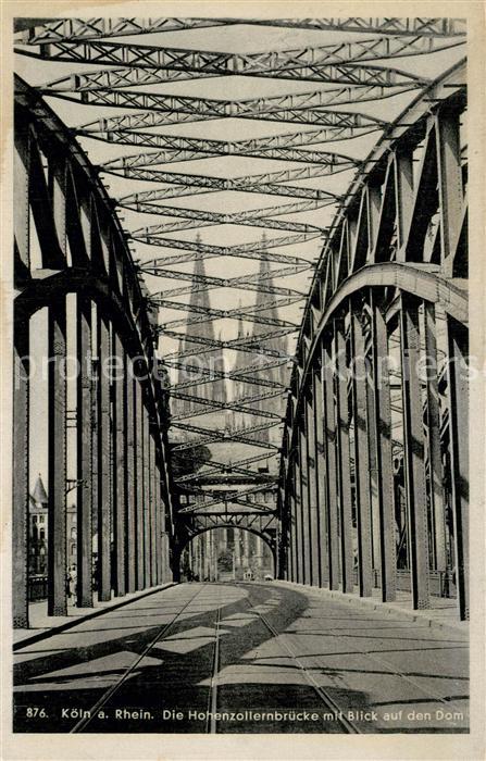 K?ln Rhein Hohenzollernbr?cke mit Dom