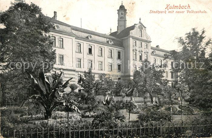 Kulmbach Bayern Stadtpark mit Volksschule
