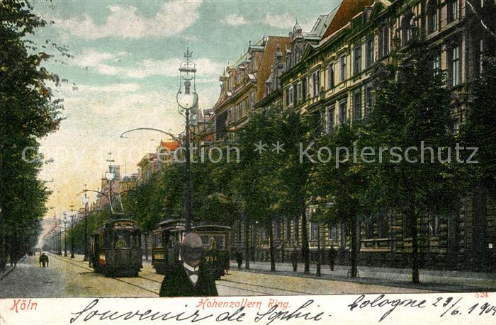 K?ln Rhein Hohenzollernring Strassenbahnen