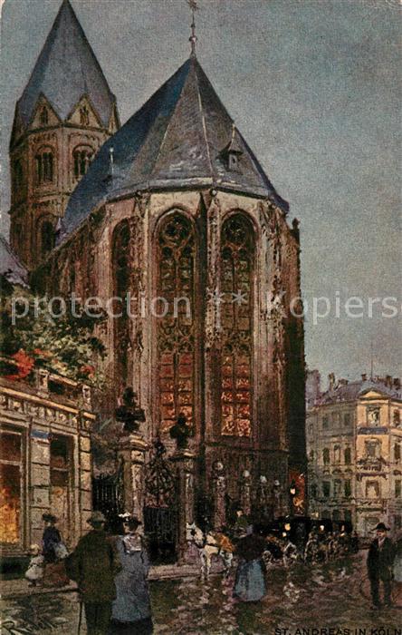 K?ln Rhein St. Andreaskirche K?nstlerkarte Karl R?dell