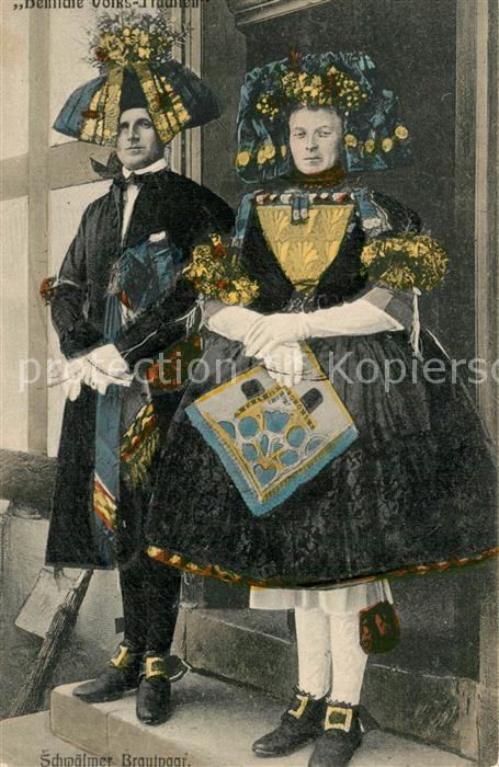 KAssEL  CITY Schw?lmer Brautpaar Tracht