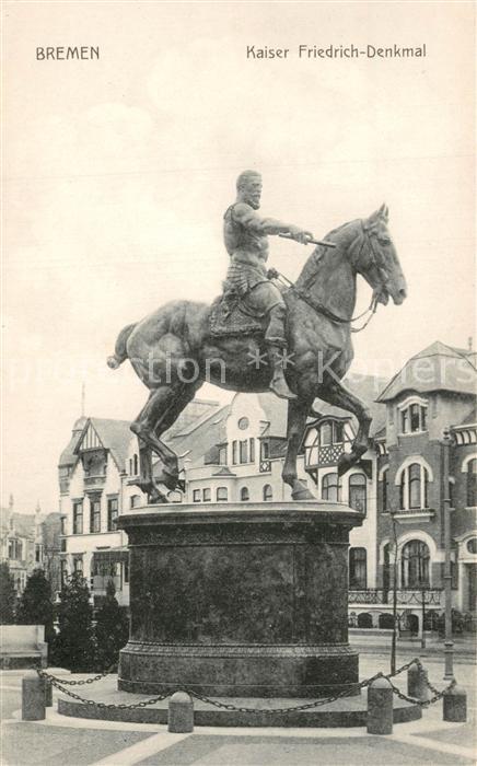 BREMEN  CITY Kaiser Friedrich Denkmal