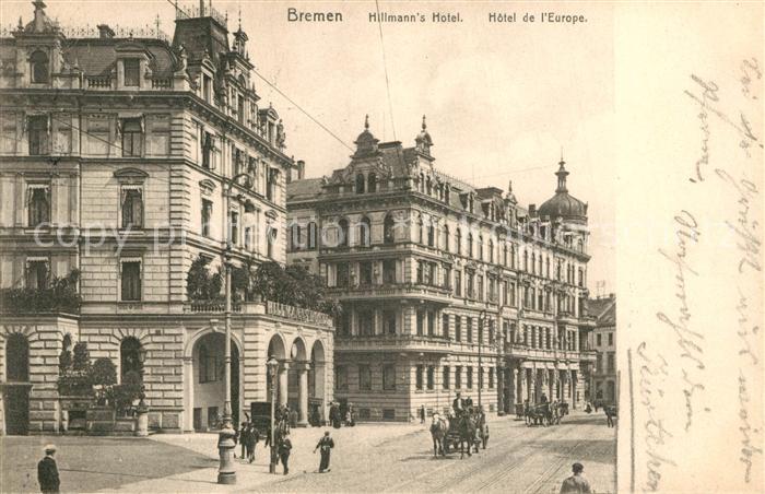 BREMEN  CITY Hillmanns-Hotel Hotel-de-L Europe