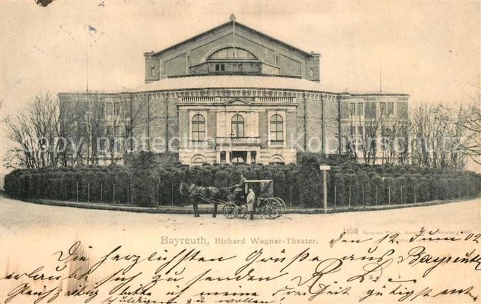 BAYREUTH Bayern Richard Wagner Theater Pferdekutsche