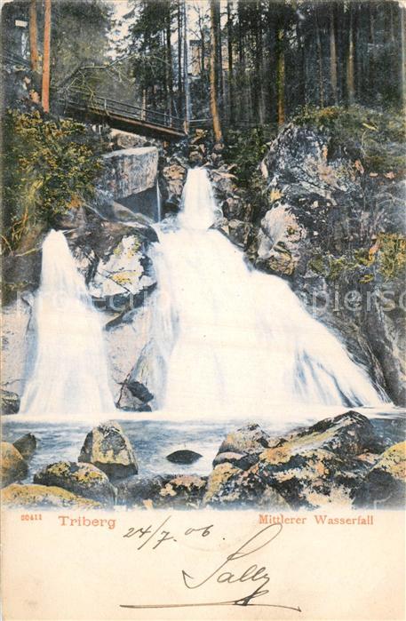 Triberg Schwarzwald Mittlerer Wasserfall
