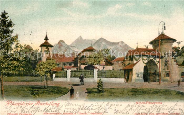 DuessELDORF CITY Ausstellung Alpen-Panorama