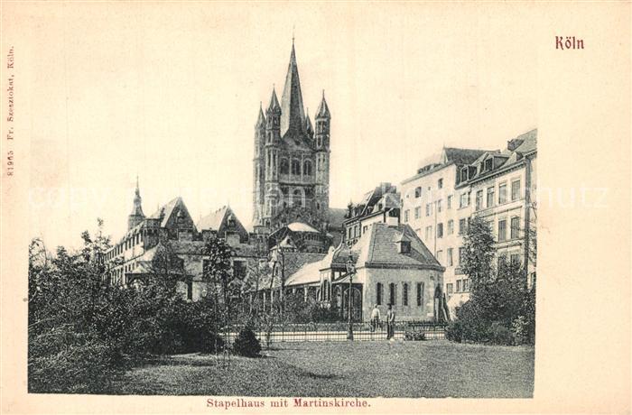 K?ln Rhein Stapelhaus mit Martinskirche