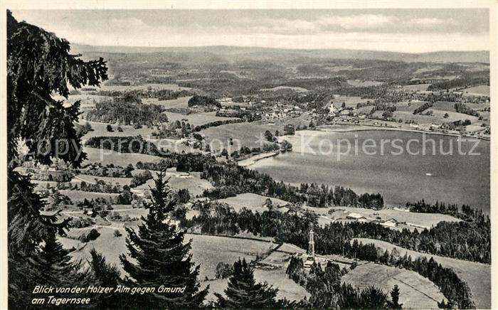 Gmund Tegernsee Blick von der Holzer Alm