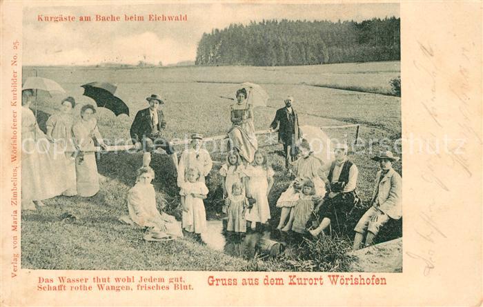 Bad  W?rishofen Kurg?ste am Bache beim Eichwald