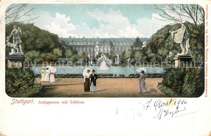 STUTTGART  CITY Anlagensee mit Schloss