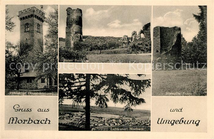 Morbach Hunsr?ck Aussichtsturm-Erbeskopf Ruine-Baldenau Stumpfer-Turm