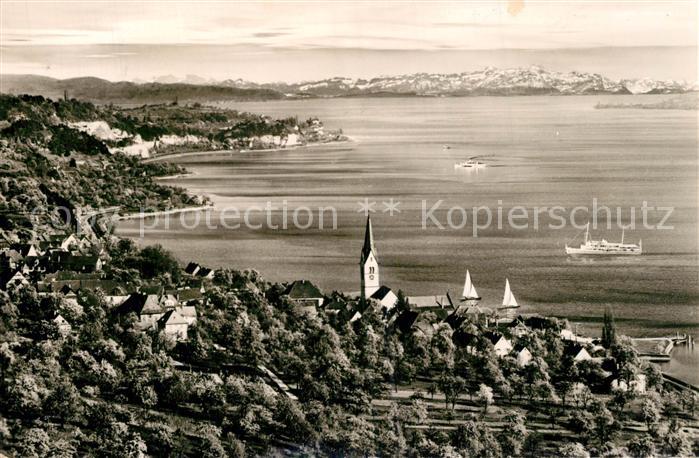 Sipplingen Partie am Bodensee Fliegeraufnahme mit Heidenh?jlen und S?ntis