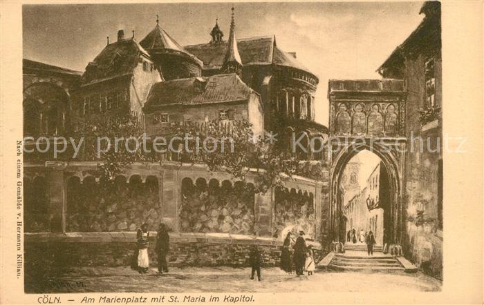 K?ln Rhein Marienplatz mit St. Maria im Kapitol