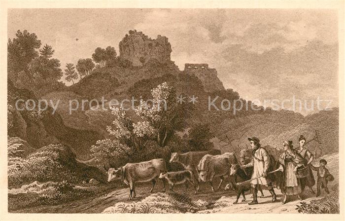 Scharzfeld Herzberg am Harz K?nstlerkarte L. Richter 1838