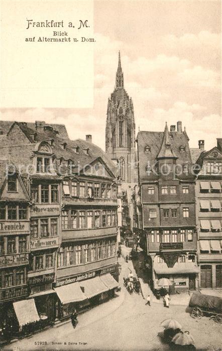 Frankfurt Main alter Markt mit Dom