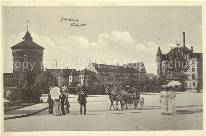 N?rnberg K?nigstor Pferdekutsche