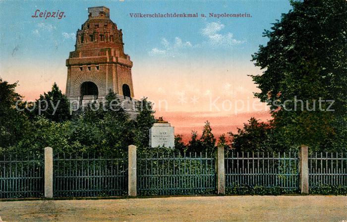 LEIPZIG Sachsen V?lkerschlachtdenkmal und Napoleonstein